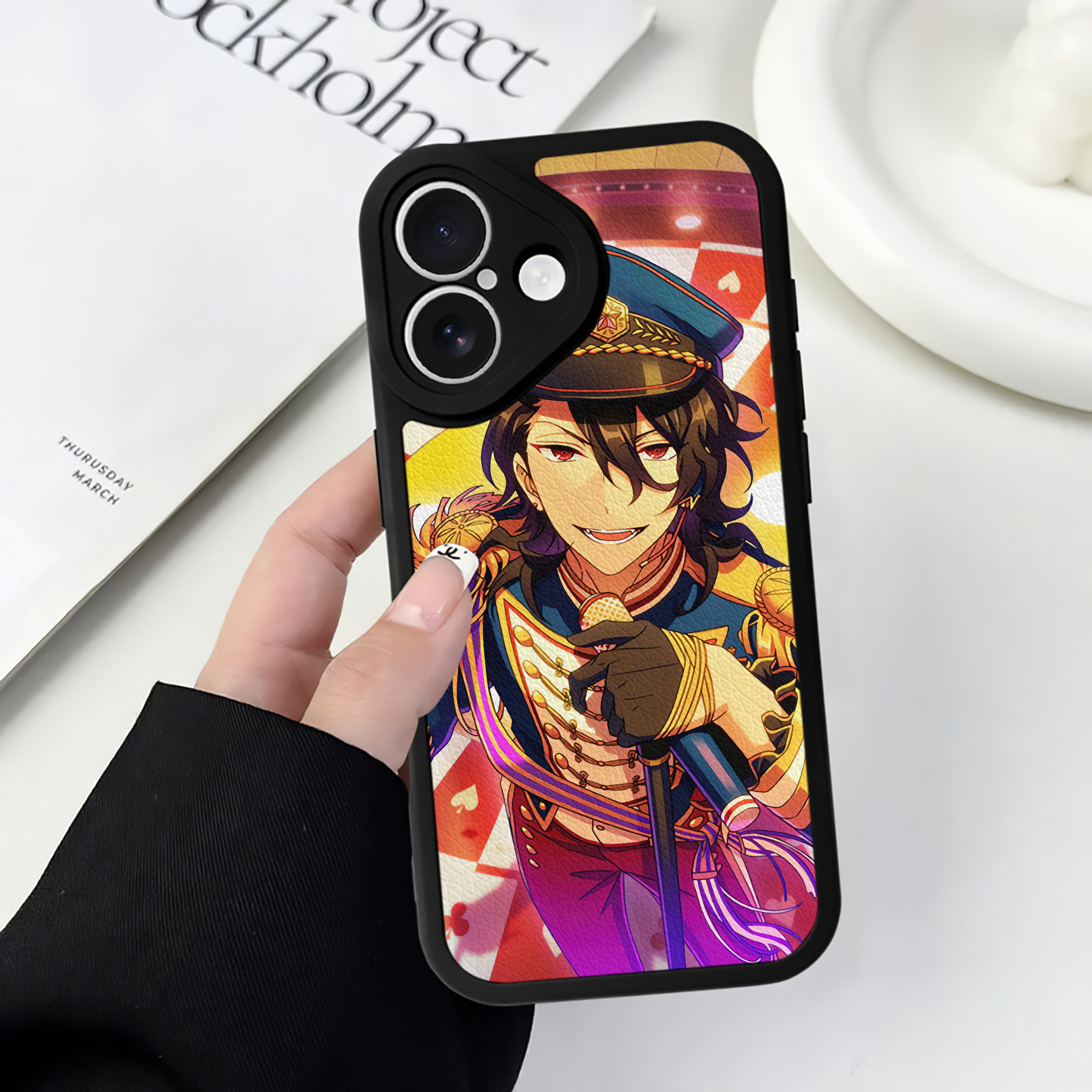 （画像用） あんさんぶるスターズ! Ensemble Stars 【iPhone 16シリーズ対応】シリコンスマホケース（レザー調） 材質：シリコン